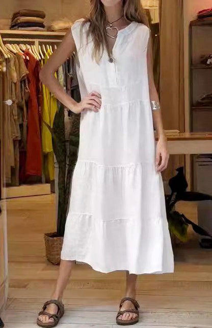 Lily™ Zomerjurk | Elegante katoenen linnen jurk - Campor NL
